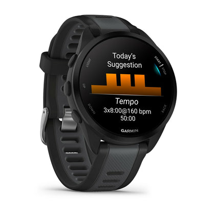Garmin Forerunner 165 Music 3,05 cm (1.2") AMOLED 43 mm Digital 390 x 390 pixlar Pekskärm Svart GPS