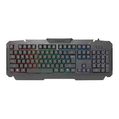 LogiLink ID0185 tangentbord Mus inkluderad Spela USB QWERTY Engelsk Svart
