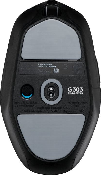 Logitech G G303 Shroud Edition datormöss Spela högerhand Trådlös RF + Bluetooth Optisk 25600 DPI