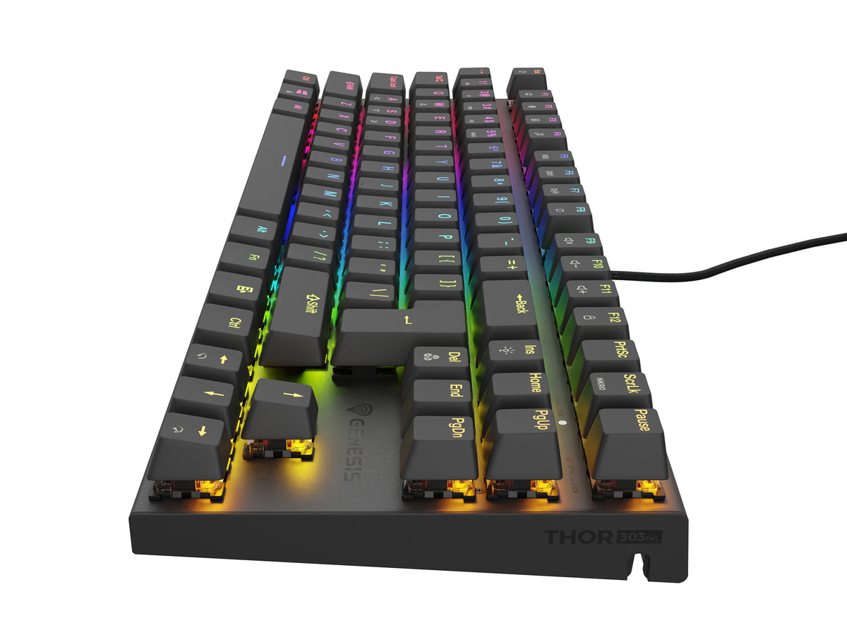 GENESIS Thor 303 TKL tangentbord Spela USB QWERTY Amerikanskt internationellt Svart