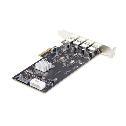 StarTech.com USB PCIe-kort med 4 portar, USB 3.2 5 Gbps, PCI Express-expansionskort med 4x oberoende USB-kontroller, 4x USB-A-portar, Windows/macOS/Linux