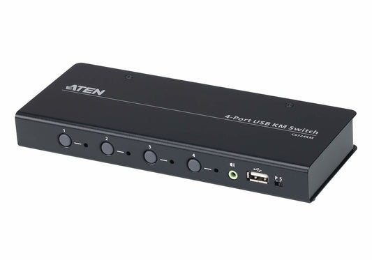 ATEN Gränslös USB KVM-switch med 4 portar (kablar medföljer)