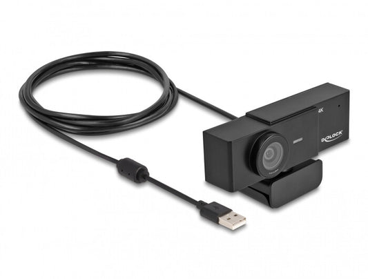 DeLOCK 96400 webbkameror 8 MP 3840 x 2160 pixlar USB 2.0 Svart