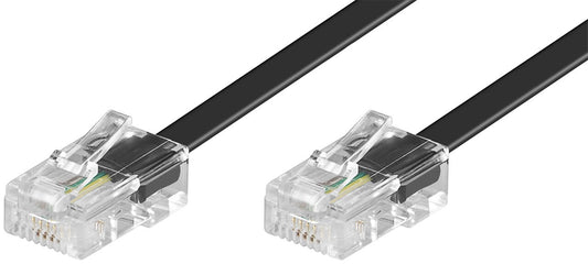Goobay 50255 telefonkablar 3 m Svart