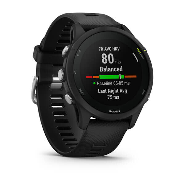 Garmin Forerunner 255 Music 3,3 cm (1.3") MIP 46 mm Digital 260 x 260 pixlar Pekskärm Svart Wi-Fi GPS