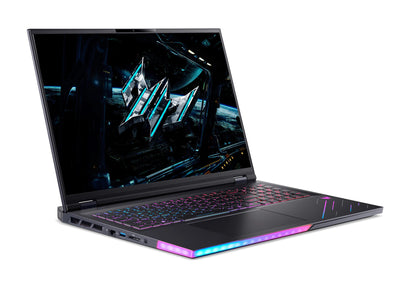 Acer Predator PH18-73-98E0 Intel Core Ultra 9 275HX Bärbar dator 45,7 cm (18") WQXGA 128 GB DDR5-SDRAM 2 TB SSD NVIDIA GeForce RTX 5080 Wi-Fi 7 (802.11be) Windows 11 Pro Svart