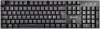 Voxicon DK-GR8-9 tangentbord Spela USB Nordic Svart