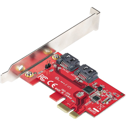 StarTech.com SATA PCIe-kort - 2-portars PCIe SATA-expansionskort - 6 Gbps - Hel-/lågprofil - PCI Express till SATA-adapter/-kontroller - ASM1061 icke-RAID-drift - PCIe till SATA-omvandlare
