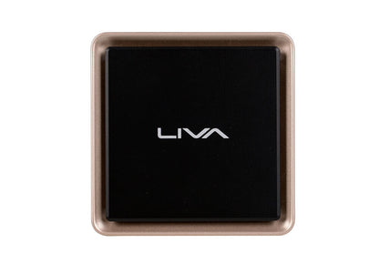ECS LIVA Q3 Plus AMD Ryzen Embedded V1000 V1605B 8 GB DDR4-SDRAM 128 GB eMMC Mini PC Mini-PC Svart