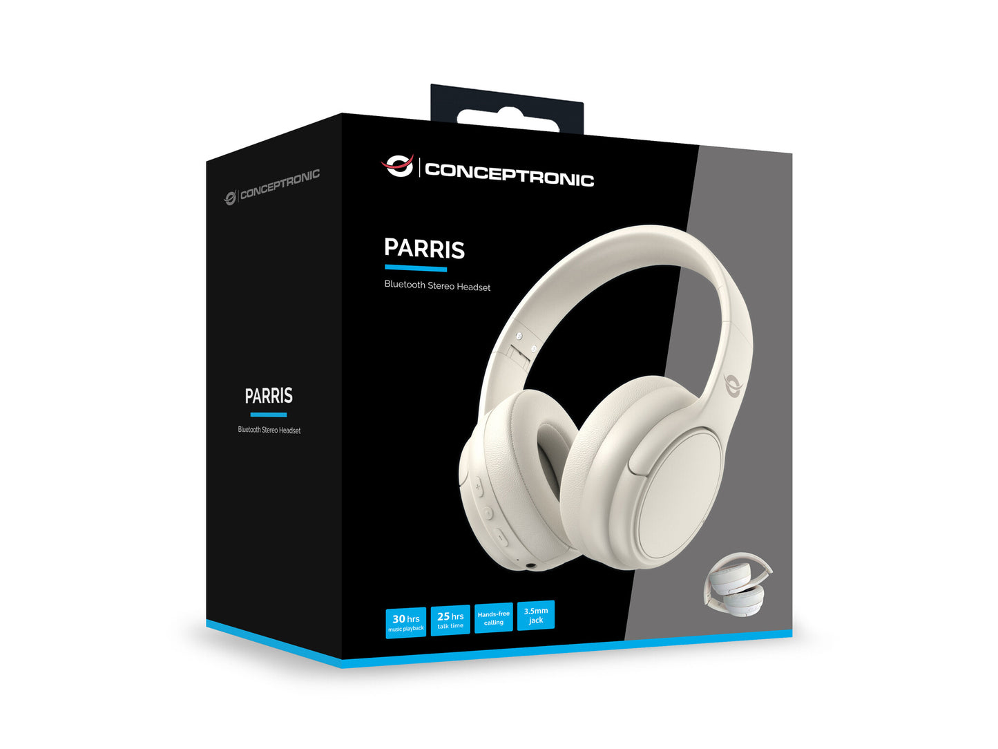 Conceptronic PARRIS03C hörlur och headset Kabel & Trådlös Huvudband Musik Bluetooth Gräddfärgad