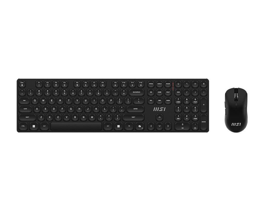 MSI FORGE K210 WIRELESS COMBO tangentbord Mus inkluderad Hem / Kontor USB Svart