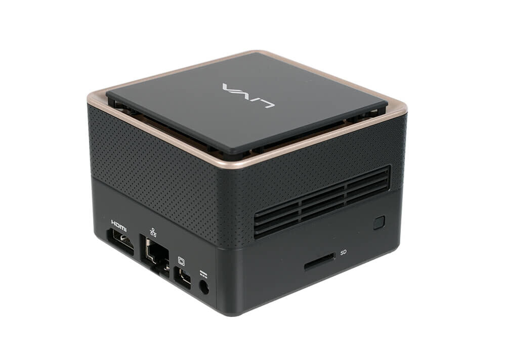 ECS LIVA Q3 Plus AMD Ryzen R1505G 4 GB DDR4-SDRAM 64 GB eMMC Mini-PC Svart