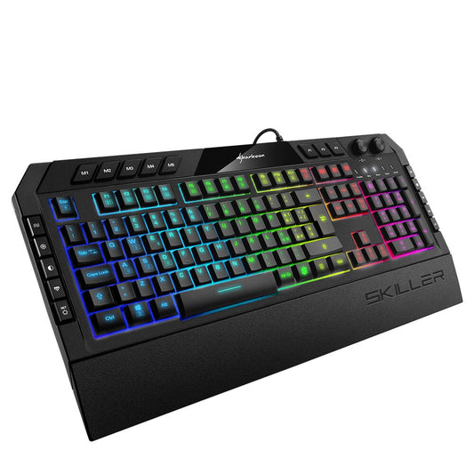 Sharkoon Skiller SGK5 tangentbord Spela USB Italiensk Svart