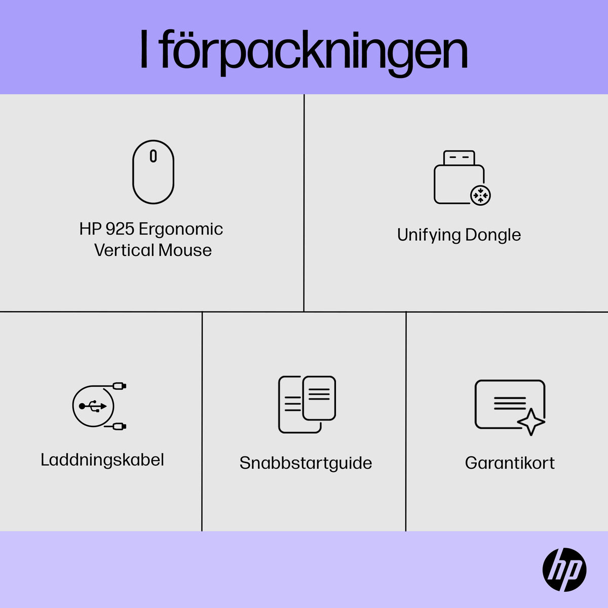 HP 925 ergonomisk vertikal mus