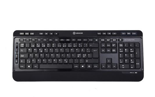 Voxicon Office 290W tangentbord Kontor RF Trådlös QWERTY Nordic Svart