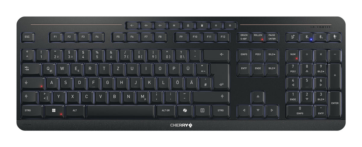 CHERRY Stream desktop ultimate tangentbord Mus inkluderad Hem / Kontor USB + RF Wireless + Bluetooth QWERTZ tyska Svart