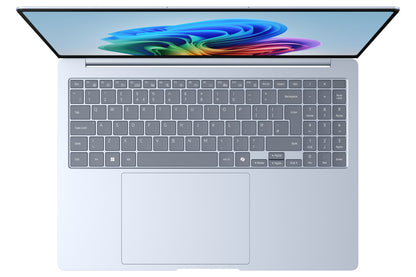 Samsung Galaxy Book4 Edge Qualcomm Snapdragon X1E-80-100 Bärbar dator 40,6 cm (16") Pekskärm WQXGA+ 16 GB LPDDR5x-SDRAM 512 GB eUFS Wi-Fi 7 (802.11be) Windows 11 Home Blå
