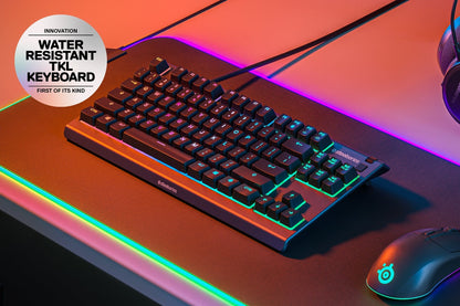 Steelseries APEX 3 TKL tangentbord Spela USB QWERTY Engelska (USA) Svart