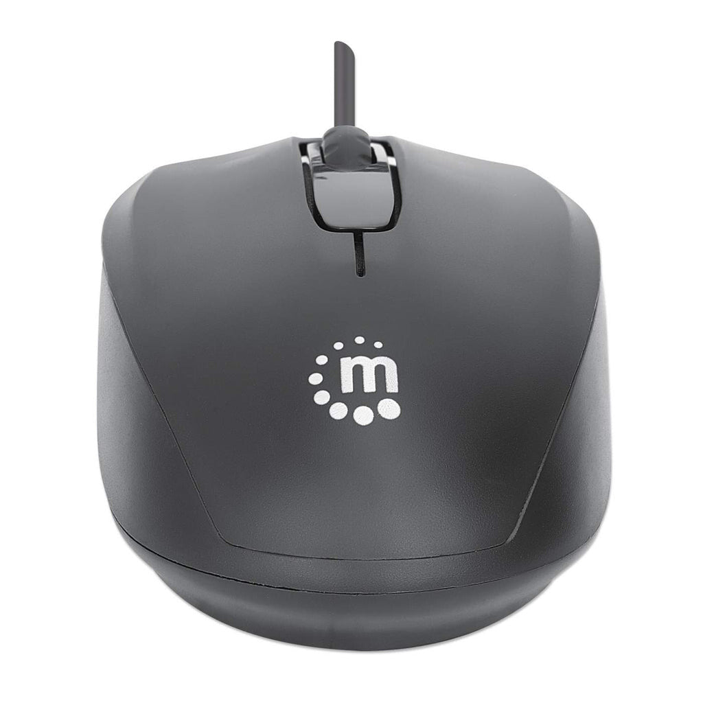 Manhattan 190190 datormöss Kontor Ambidextrous USB Type-A Optisk 1000 DPI