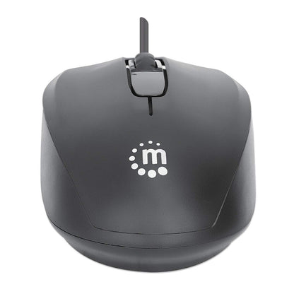 Manhattan 190190 datormöss Kontor Ambidextrous USB Type-A Optisk 1000 DPI
