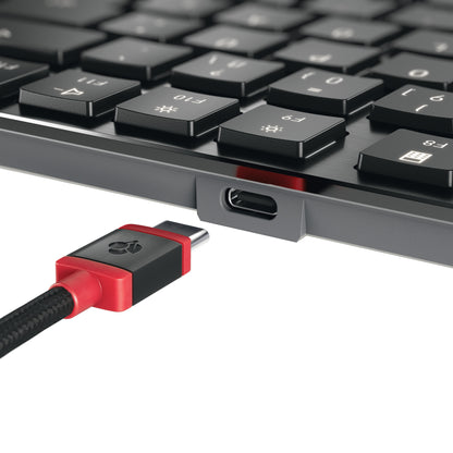 CHERRY KW X ULP 2.0 MINI tangentbord Hem / Kontor USB + RF Wireless + Bluetooth QWERTZ tyska Svart