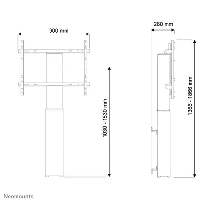 Neomounts PLASMA-W2250BLACK tv-fäste 2,54 m (100") Svart