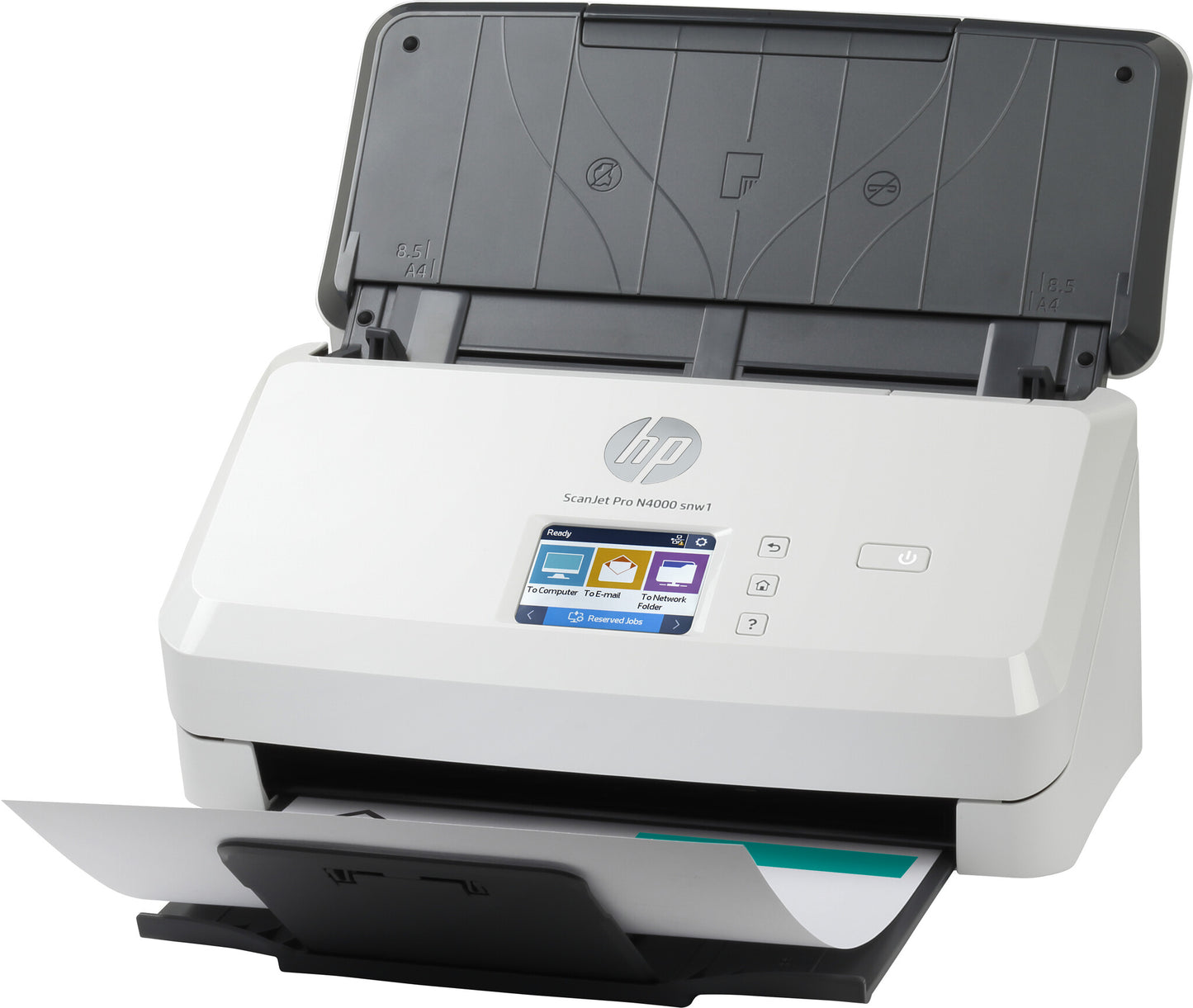HP ScanJet Pro N4000 snw1 Arkmatad skanner 600 x 600 DPI A4 Svart, Vit