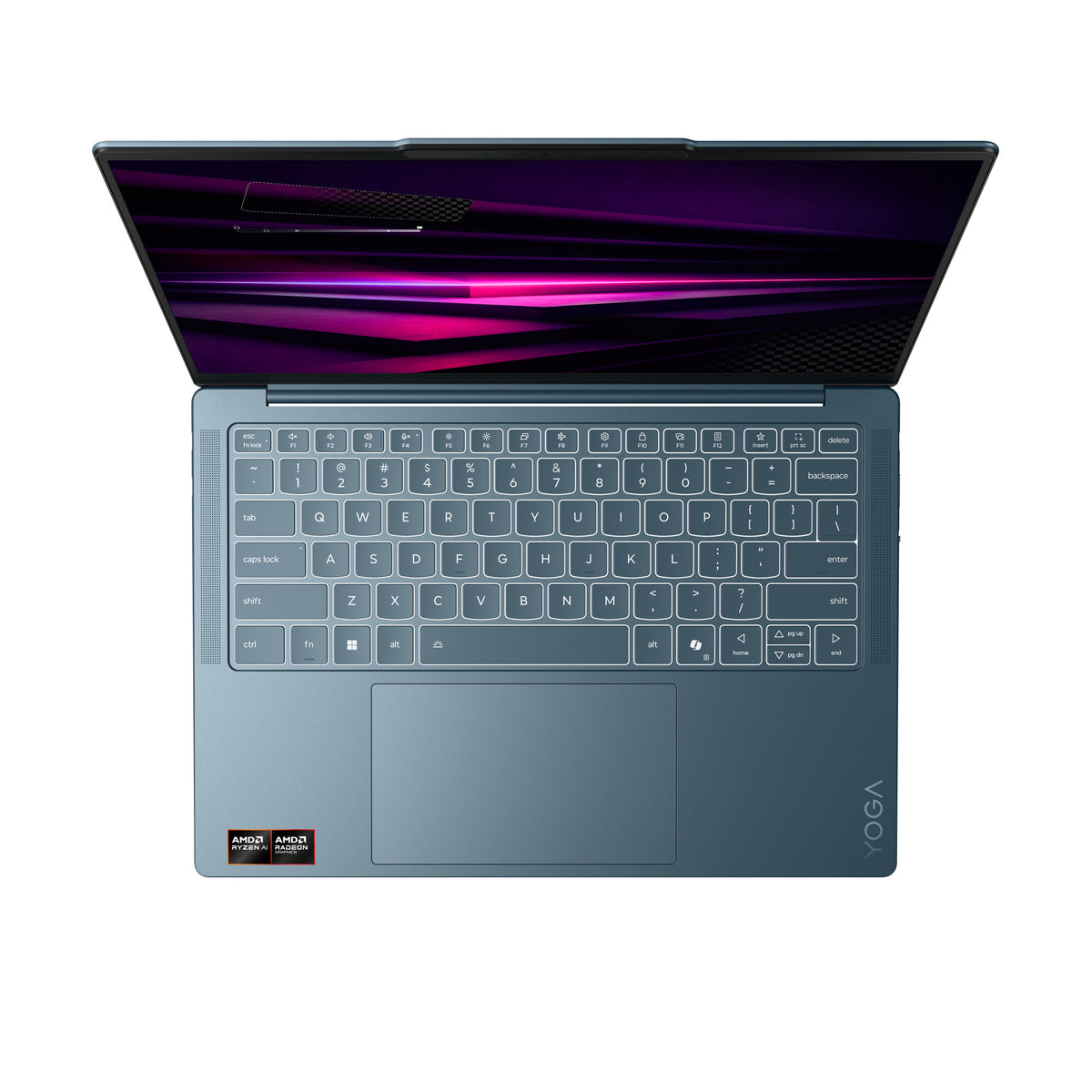 Lenovo Yoga Slim 7 14AGP11 Copilot+ PC AMD Ryzen AI 7 445 Bärbar dator 35,6 cm (14") 2.8K 16 GB 1 TB SSD Wi-Fi 7 (802.11be) Windows 11 Home tyska Turkosblå
