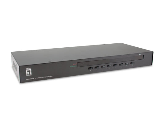 LevelOne KVM-3208 KVM-switchar Rackmontering Svart