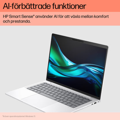 HP EliteBook 1040 G11 Intel Core Ultra 5 125H Bärbar dator 35,6 cm (14") Pekskärm WUXGA 32 GB LPDDR5x-SDRAM 1 TB SSD Wi-Fi 6E (802.11ax) Windows 11 Pro AI PC Silver