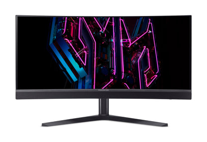 Acer Predator X34Vbmiiphuzx platta pc-skärmar 86,4 cm (34") 3440 x 1440 pixlar UltraWide Quad HD OLED Svart