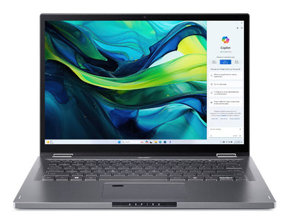 Acer Aspire Spin 14 ASP14-52MTN-51V5 Intel Core Ultra 5 115U Hybrid (2-i-1) 35,6 cm (14") Pekskärm WUXGA 16 GB LPDDR5x-SDRAM 512 GB SSD Wi-Fi 6E (802.11ax) Windows 11 Home Grå