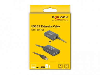 DeLOCK 82748 dockningsstationer för bärbara datorer Kabel USB 2.0 Grå