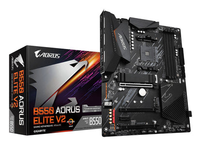 GIGABYTE B550 AORUS ELITE V2 moderkort AMD B550 Uttag AM4 ATX