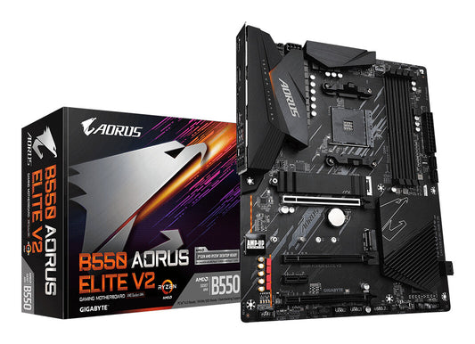 GIGABYTE B550 AORUS ELITE V2 moderkort AMD B550 Uttag AM4 ATX