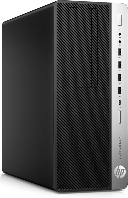 T1A HP EliteDesk 800 G4 Refurbished Intel® Core™ i7 i7-8700 16 GB DDR4-SDRAM 256 GB SSD Windows 11 Pro Tower PC Svart, Silver