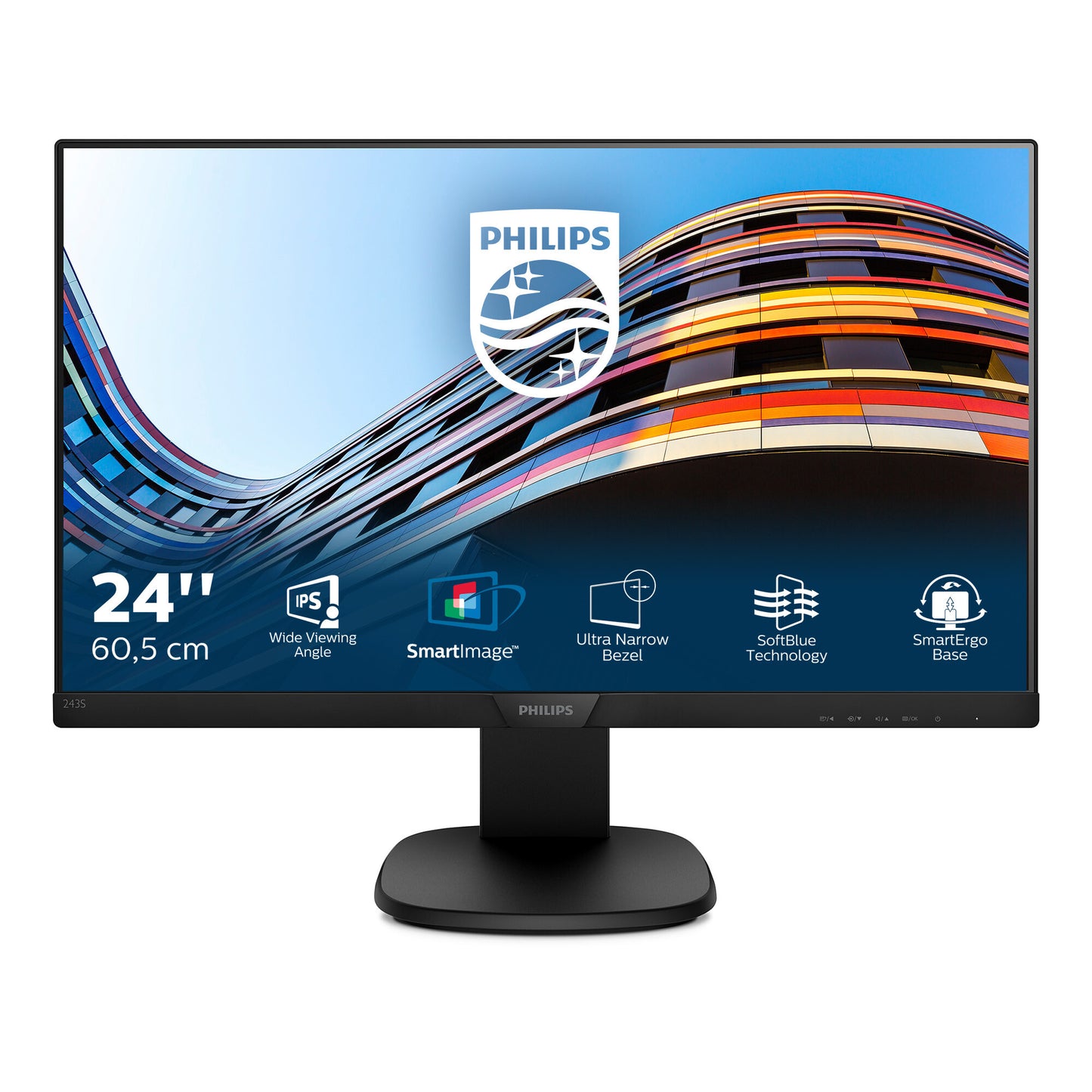 Philips S Line LCD-skärm med SoftBlue-teknik 243S7EHMB/00