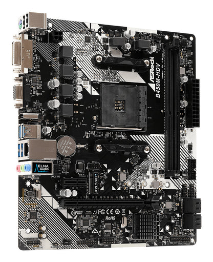 Asrock B450M-HDV R4.0 AMD B450 Uttag AM4 micro ATX