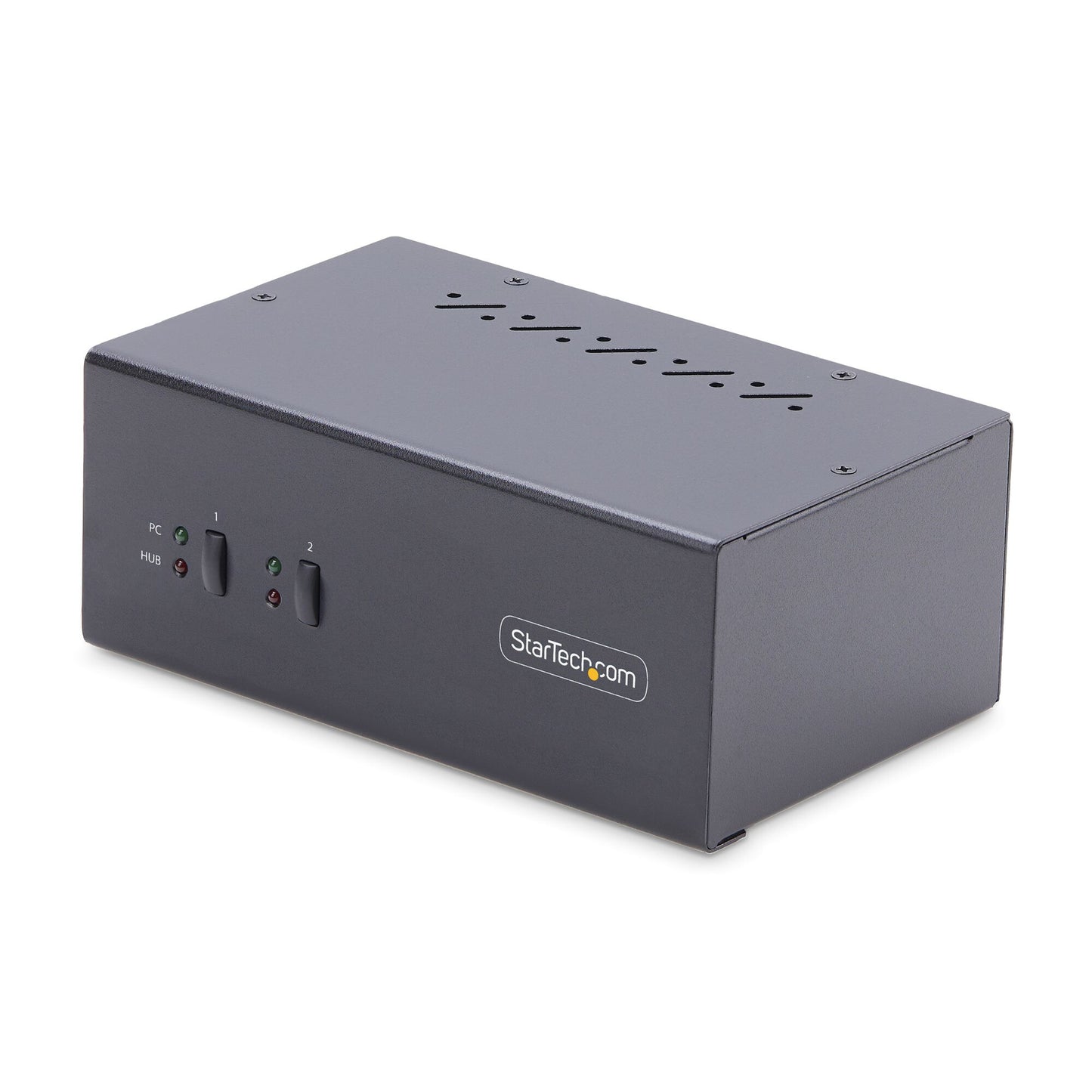 StarTech.com DisplayPort KVM-switch med två portar för dubbla bildskärmar, 4K 60 Hz, 2x USB 5 Gbps-hubbportar, 2x USB 2.0 HID-portar, växling med genvägskommando och tryckknapp, TAA-kompatibel - ESD-skydd på nivå 3