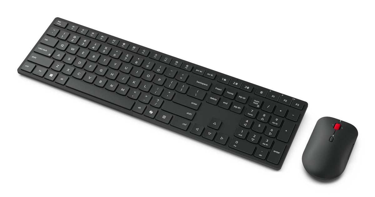 Lenovo 4X31S04814 tangentbord Mus inkluderad Kontor Trådlös RF + Bluetooth tyska Svart