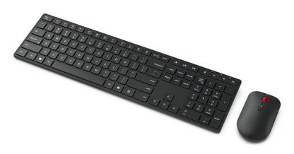 Lenovo 4X31S04814 tangentbord Mus inkluderad Kontor Trådlös RF + Bluetooth tyska Svart
