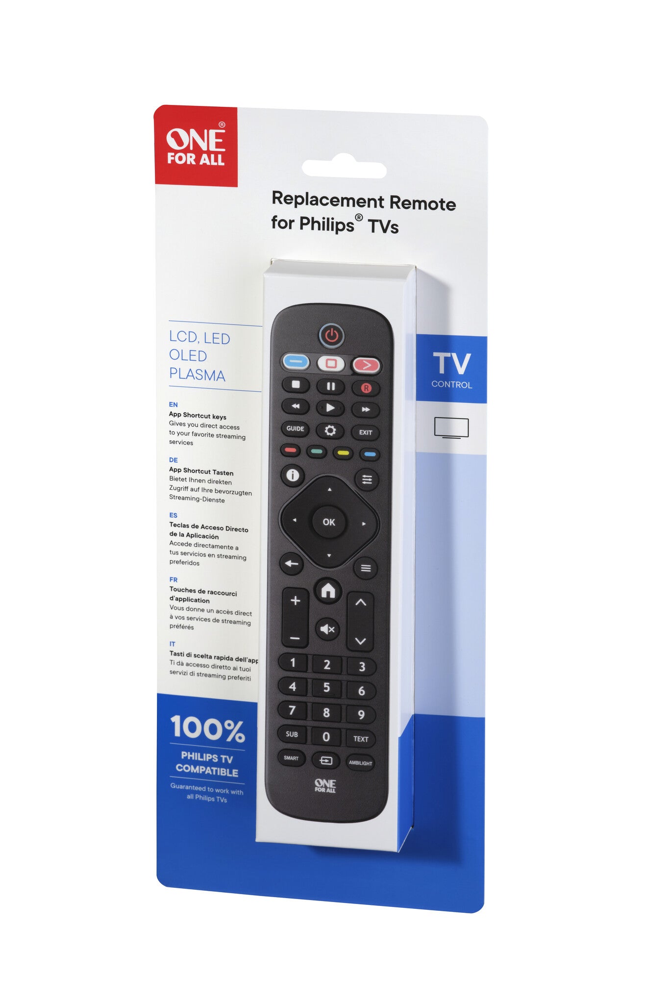 One For All TV Replacement Remotes alternativ TV-fjärrkontroll Philips