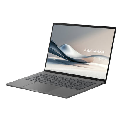 ASUS Zenbook A14 UX3407QA-QD496W Copilot+ PC Snapdragon X1-26-100 Bärbar dator 35,6 cm (14") WUXGA 32 GB LPDDR5x-SDRAM 1 TB SSD Wi-Fi 6E (802.11ax) Windows 11 Home tyska Grå