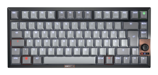 CHERRY KW 300 MX tangentbord Hem USB + Bluetooth QWERTZ tyska Svart, Koppar, Grå