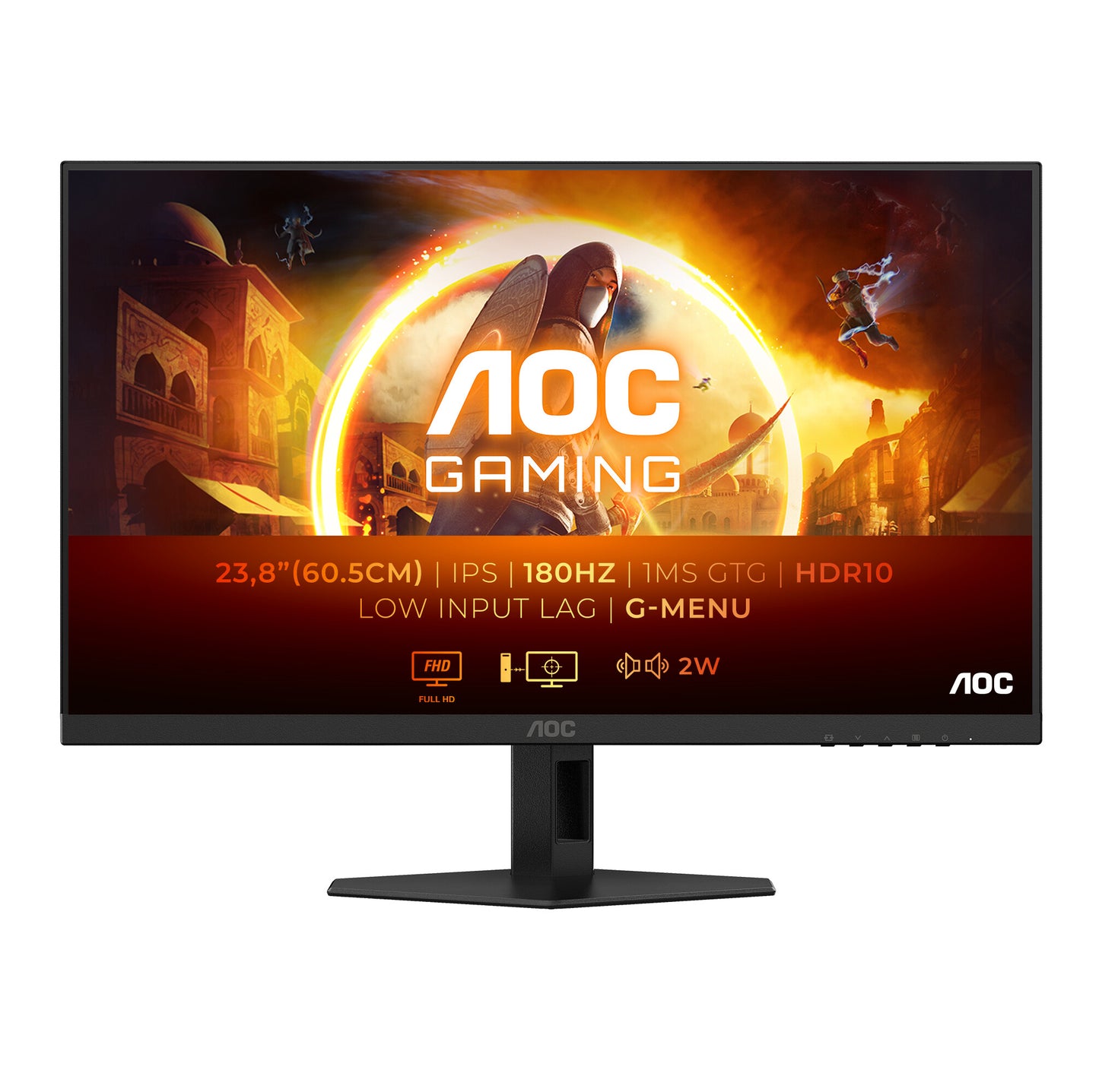 AOC 24G4XE platta pc-skärmar 60,5 cm (23.8") 1920 x 1080 pixlar Full HD LCD Svart, Grå