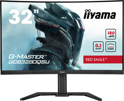iiyama G-MASTER GCB3280QSU-B2 platta pc-skärmar 80 cm (31.5") 2560 x 1440 pixlar Dual QHD LED Svart