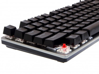 iBox AURORA K-4 tangentbord Spela USB QWERTY Svart, Silver