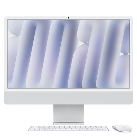 Apple iMac Apple M M4 59,7 cm (23.5") 4480 x 2520 pixlar Allt-i-ett-dator 16 GB 256 GB SSD macOS Sequoia Wi-Fi 6E (802.11ax) Silver