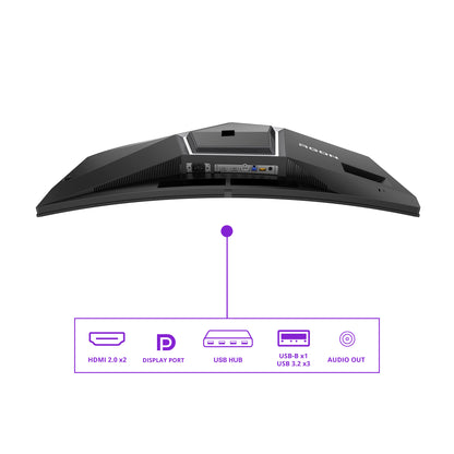 AOC AGON PRO AG346UCD platta pc-skärmar 86,4 cm (34") 3440 x 1440 pixlar Wide Quad HD QD-OLED Svart, Grå