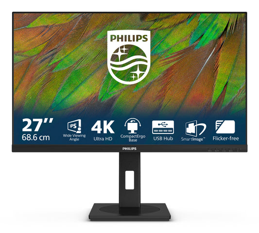 Philips 3000 series 27B1N3800/00 LED display 68,6 cm (27") 3840 x 2160 pixlar 4K Ultra HD LCD Svart
